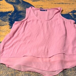 Apt. 9 Pink Asymmetrical Sleeveless Tank Top XL EUC